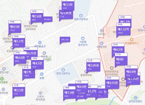 영천 아파트 매매 현황들