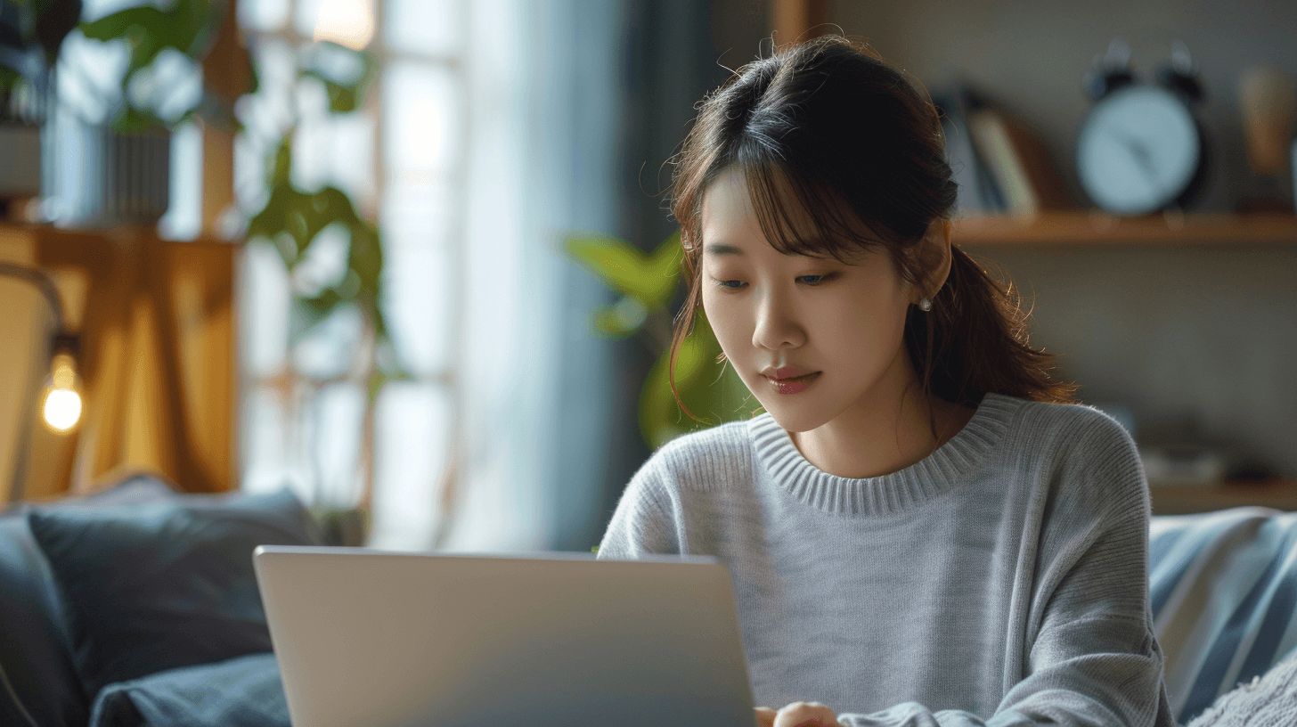 노트북에-집중하고-있는-여성