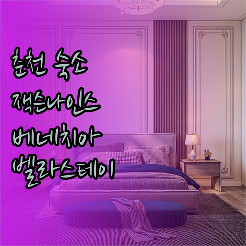 춘천 여행 숙소 고민 끝 더잭슨나인스