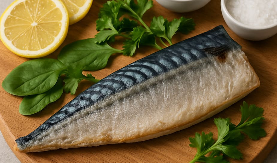 도마 위에 있는 고등어