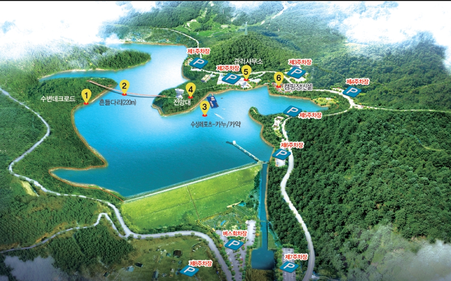 마장호수 둘레길 안내도