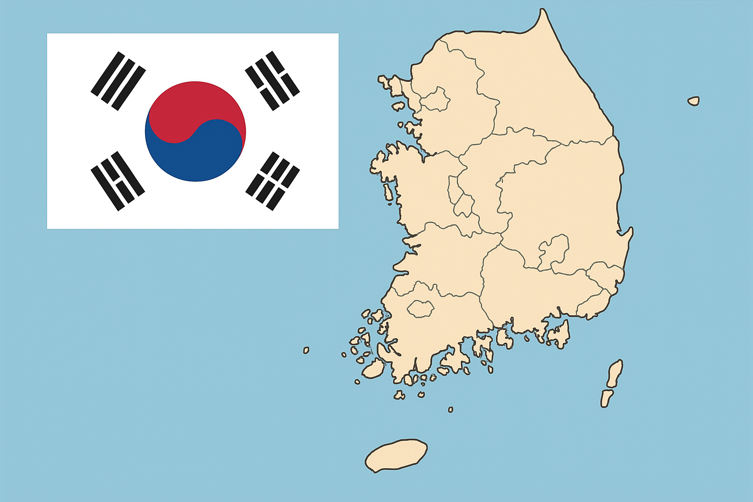 대한민국 행정과 지도.