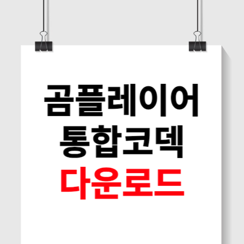 곰플레이어 통합코덱 다운로드