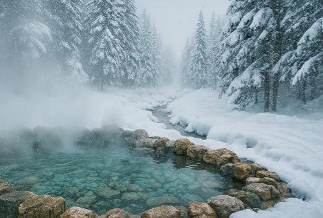 겨울 온천 관련 사진