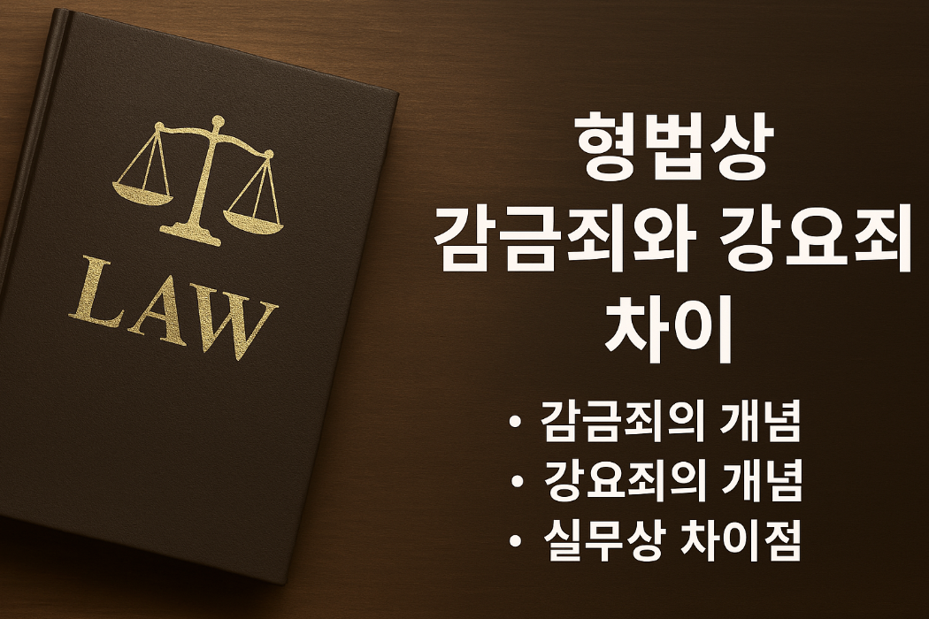 감금죄와 강요죄의 개념, 성립 요건, 실무상 차이점