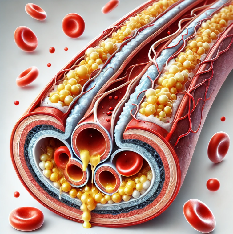 혈관에 지방이 많은 사진