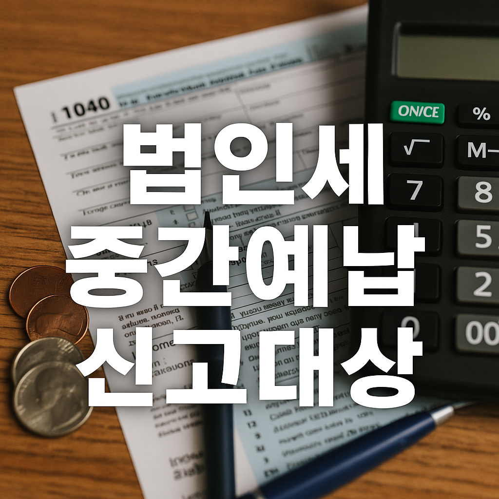 법인세 중간예납 신고대상