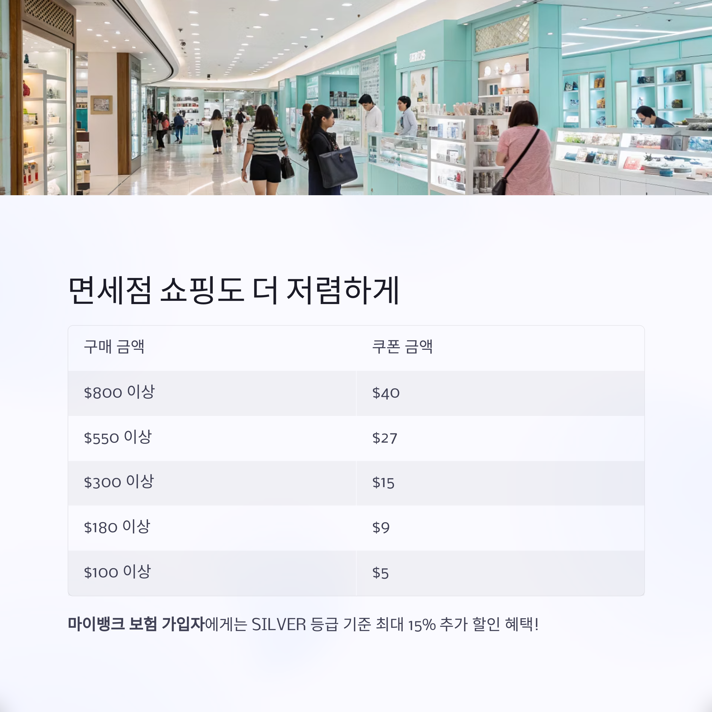 면세점 쇼핑도 더 저렴하게