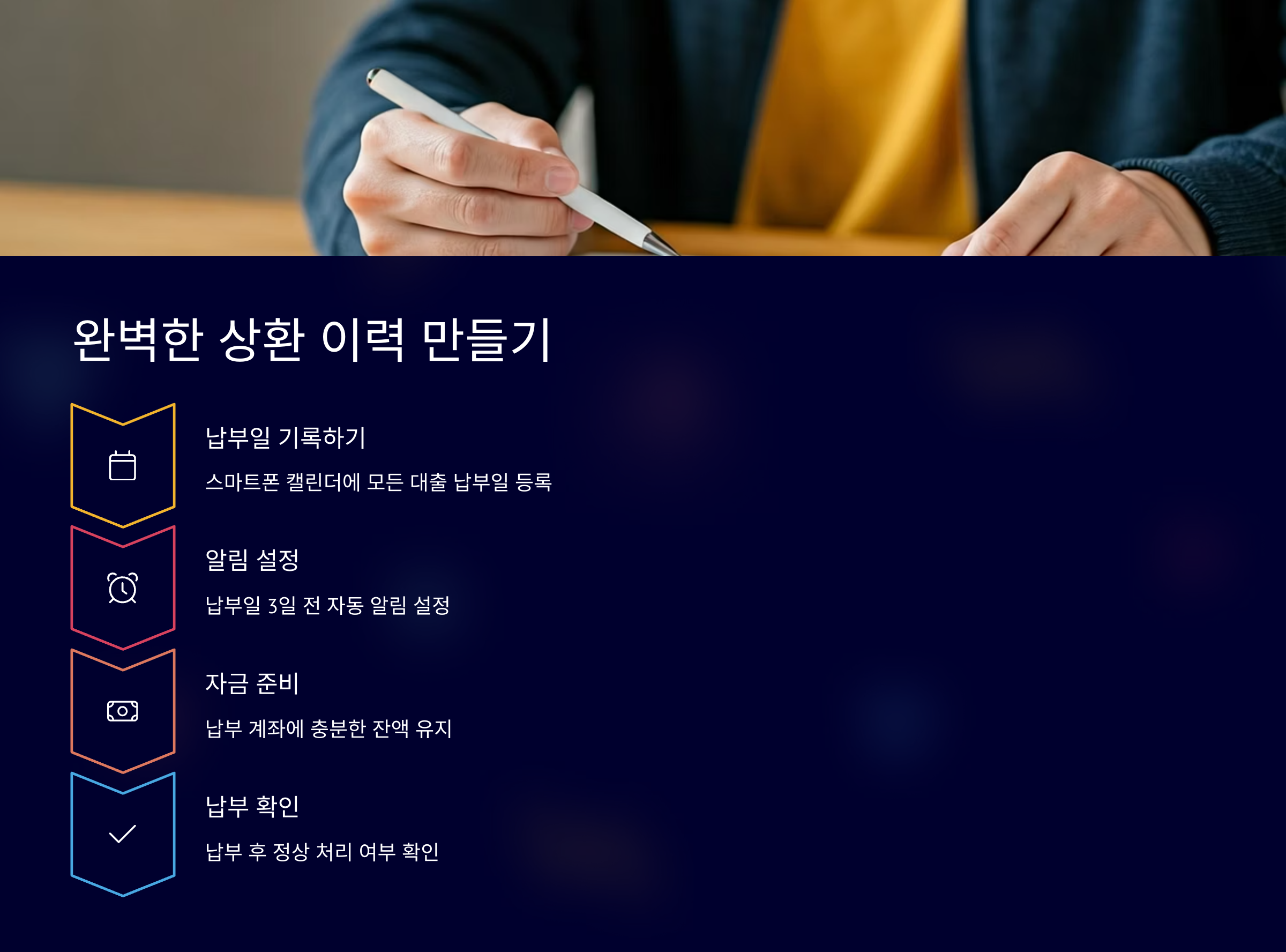 신용점수 상환이력 만들기