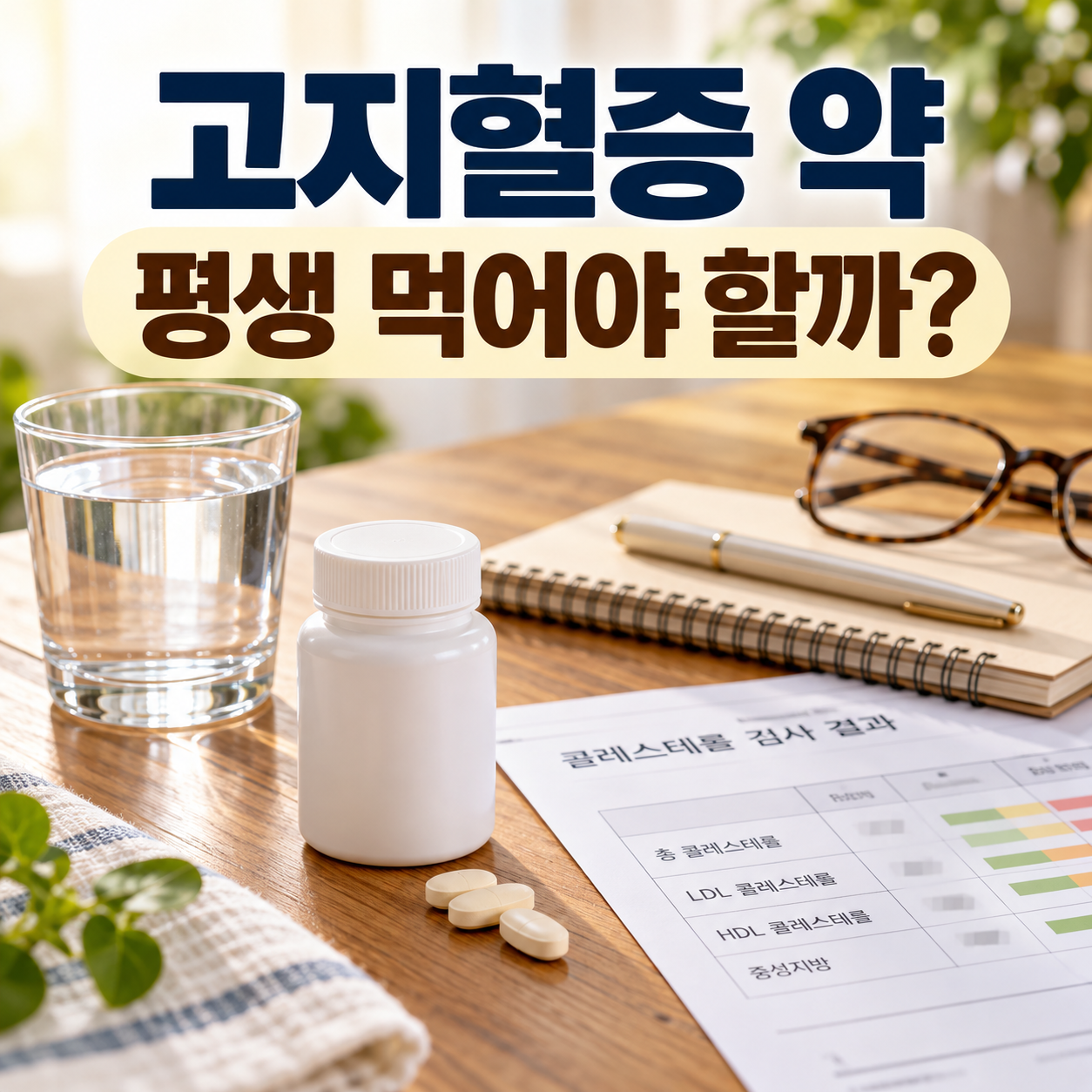 고지혈증 약 평생 복용 여부 대표 이미지