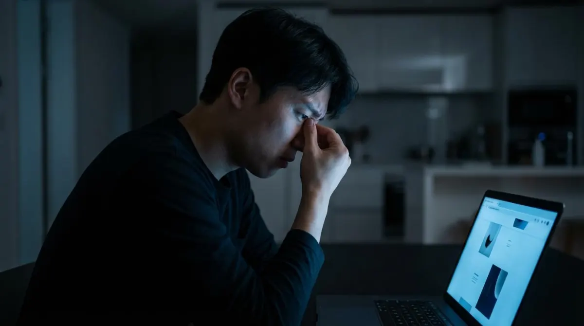 가입 조건 미달로 반려되는 청년의 모습