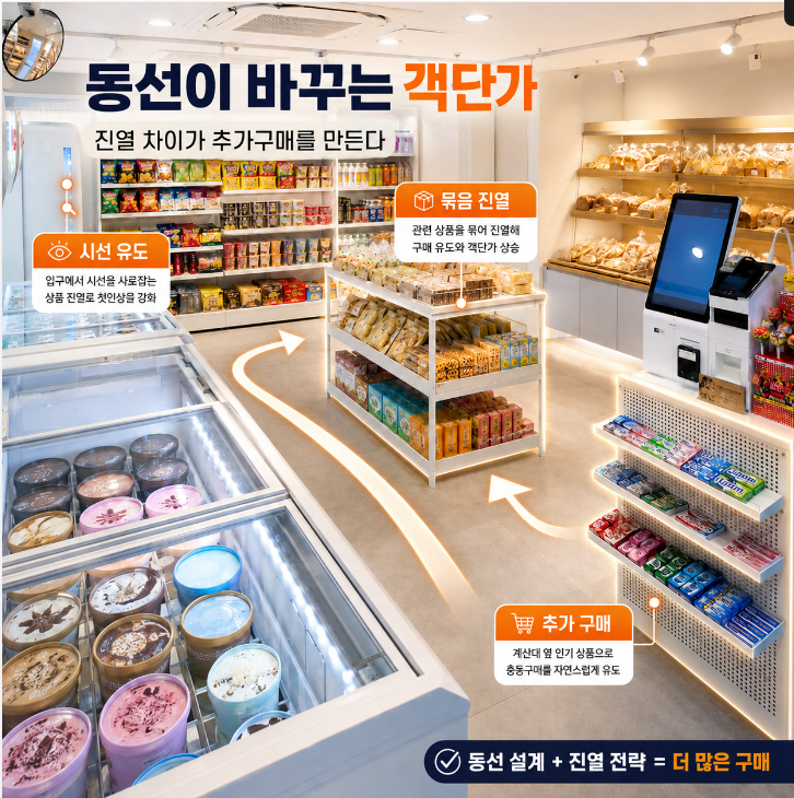 무인매장 상품진열 전략, 진열 위치만 바꿔도 매출이 달라진다
