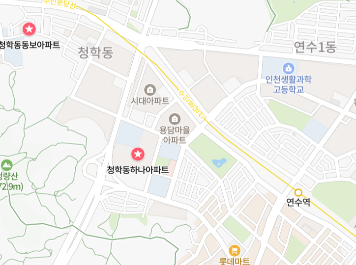 청학동 아파트 위치 사진