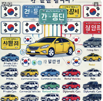 자동차 번호판 색깔로 알 수 있는 차량 정보 관련 사진