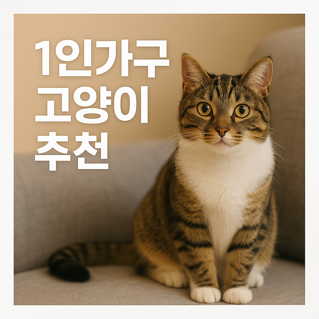 1인가구 고양이 추천,Cat recommendation for single-person households