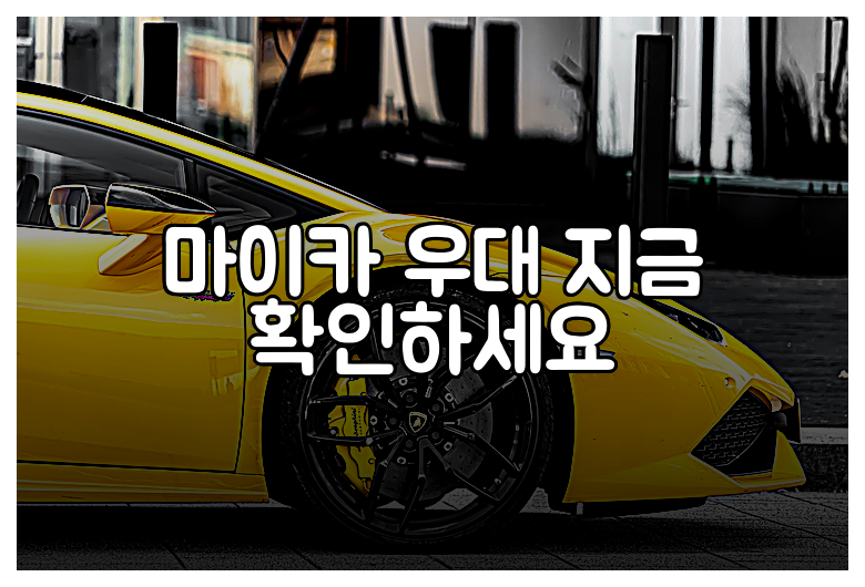마이카 우대 지금 확인하세요