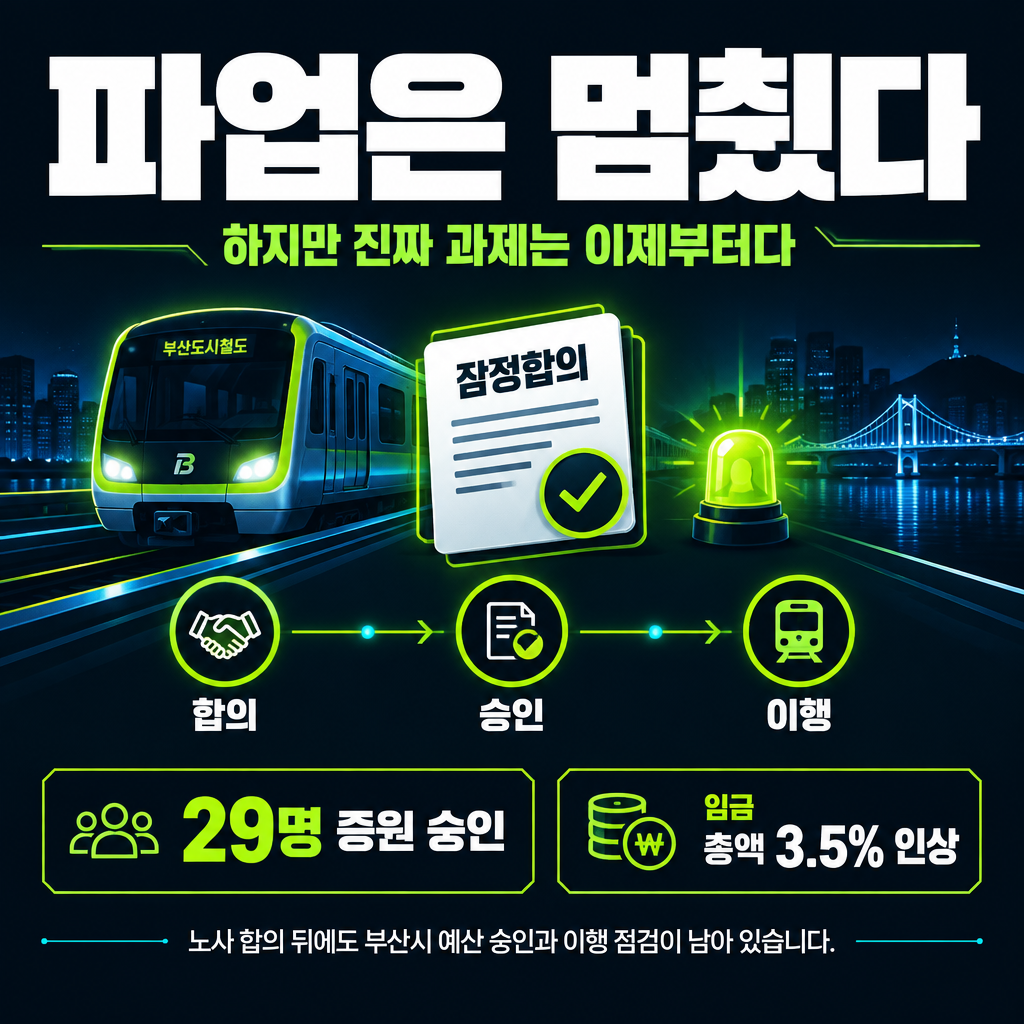 파업은 멈췄다