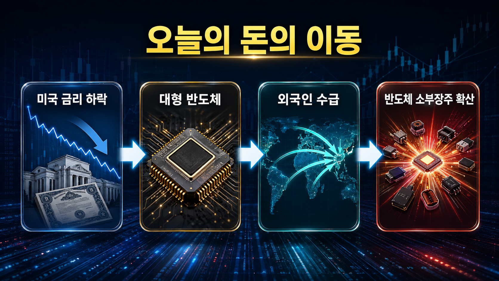 오늘 시장 시나리오 3가지 대시보드
진짜 반등 · 제한적 반등 · 상승 출발 후 재하락