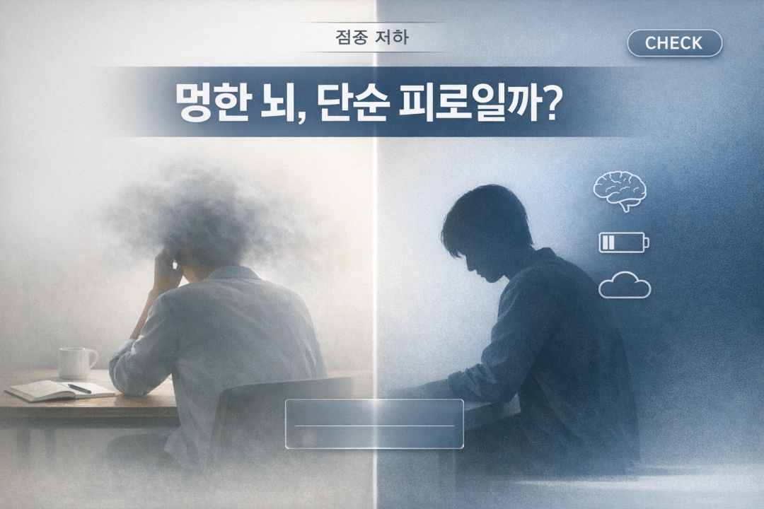 멍한 뇌가 계속될 때: 단순 피로? 우울증?