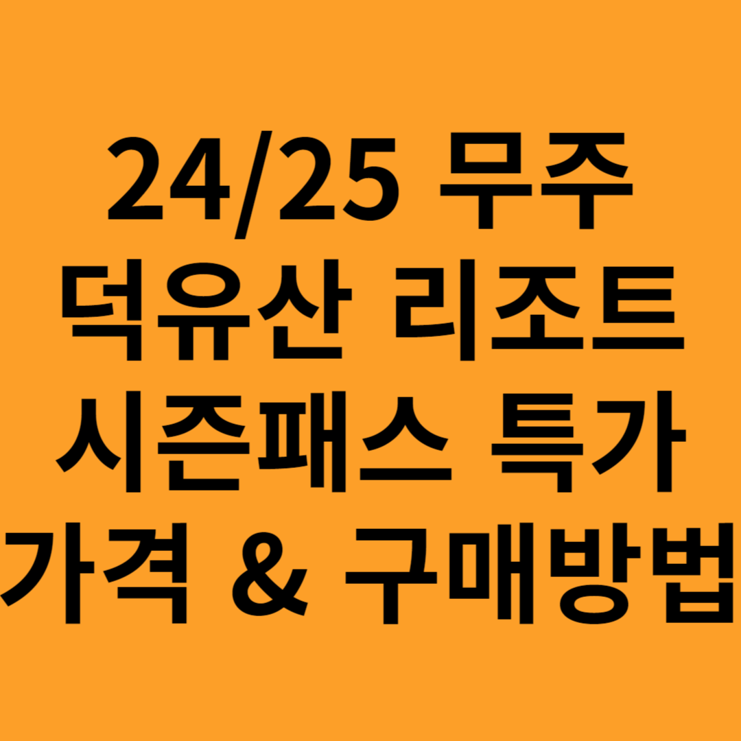 무주리조트 시즌 패스 특가