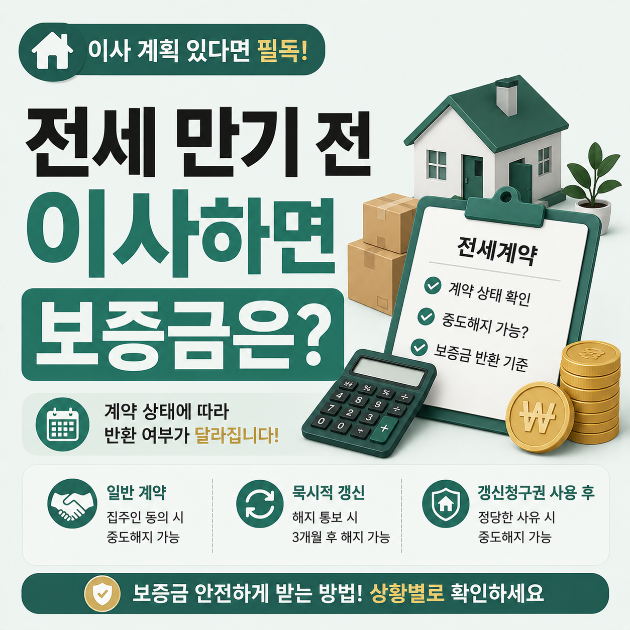 전세 만기 전 이사 가능 여부와 보증금 반환 기준 안내