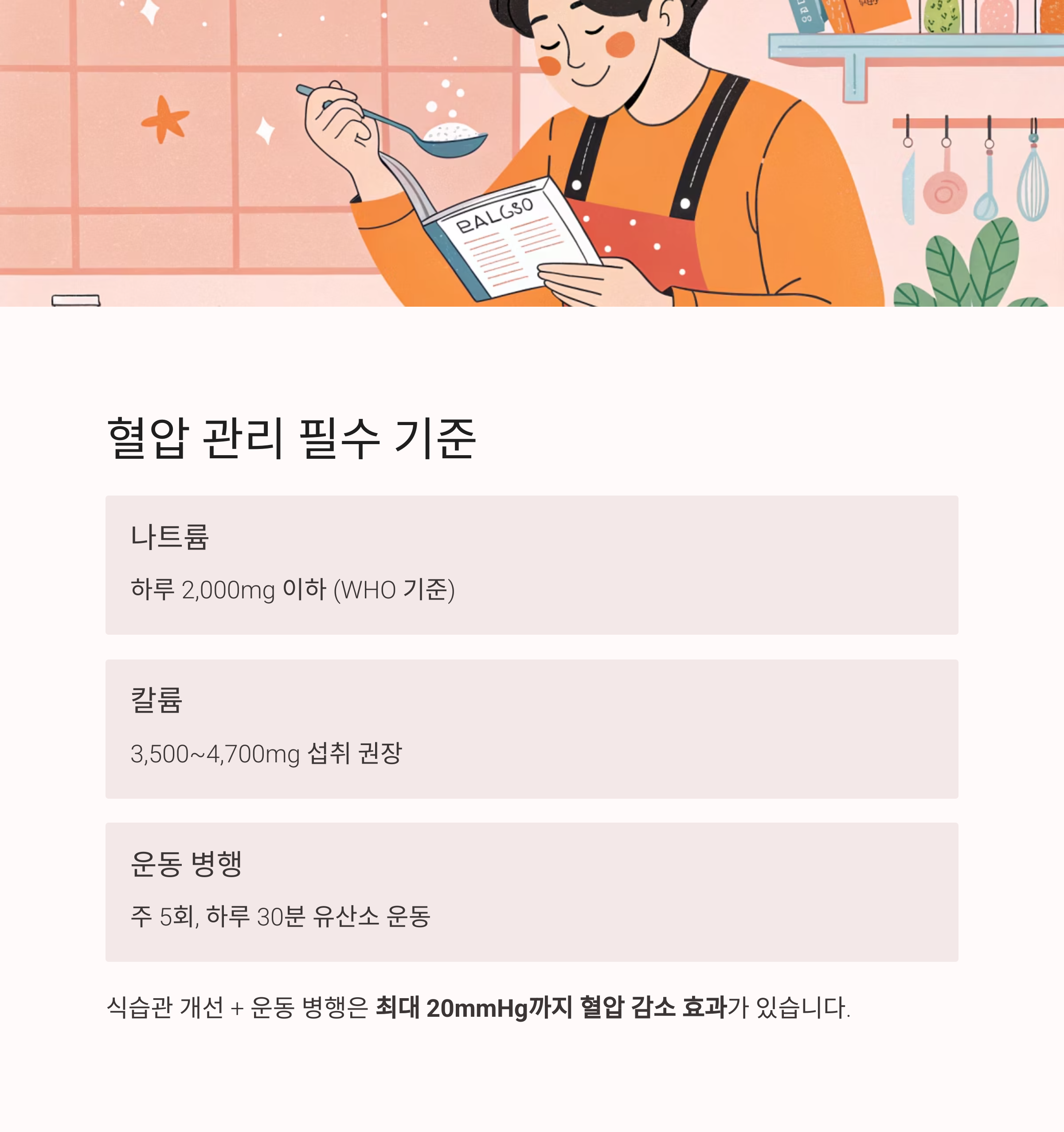 혈압 관리 필수 기준