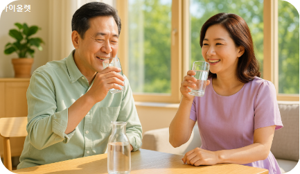 충분한 수분 섭취와 건강한 습관