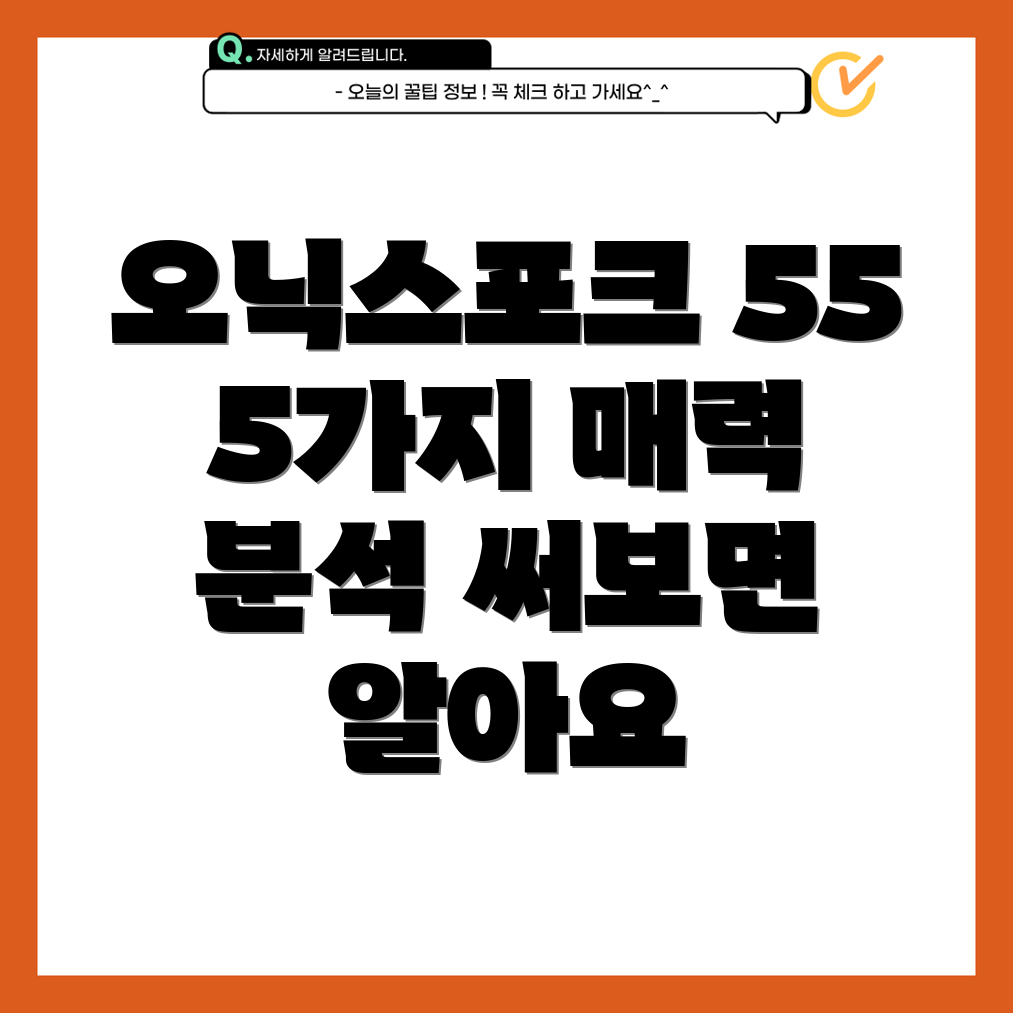 오닉스포크55써보면알아요5가지매력분석