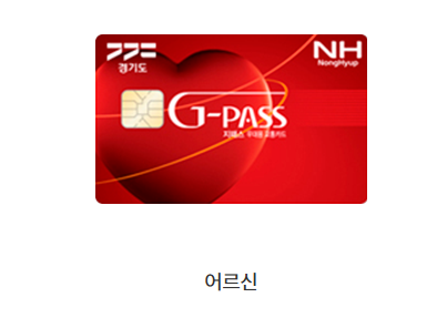 무상교통 과천토리패스 65세 이상 카드