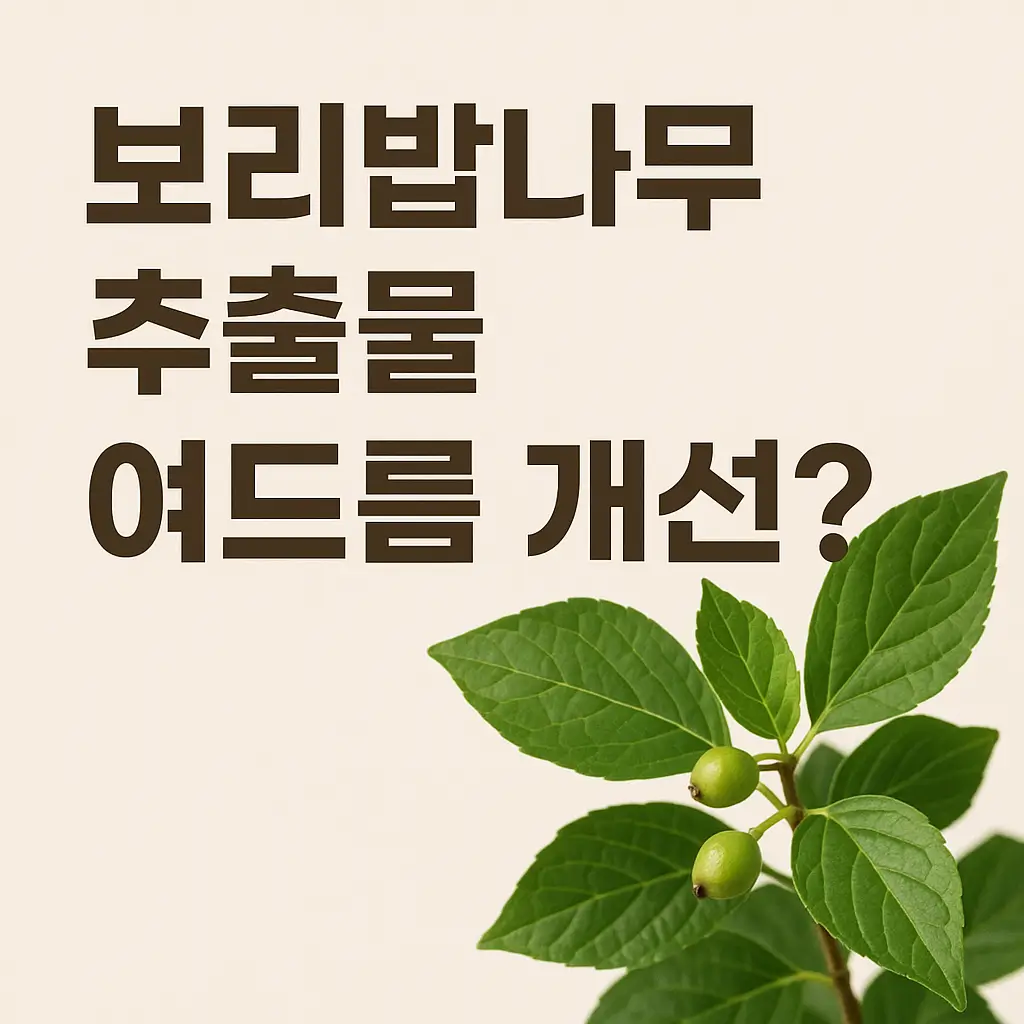 보리밥나무 추출물, 여드름 개선에 효과 있을까?