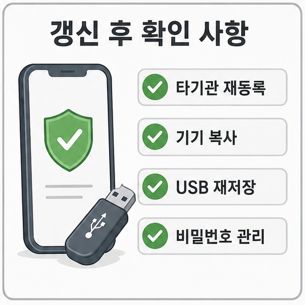 인증서 갱신 후 할 일 체크리스트