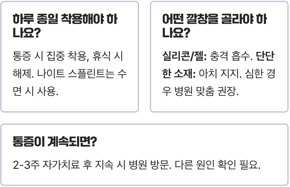 족저근막염 자가치료, 보조기(깔창, 보호대) 효과 있을까?