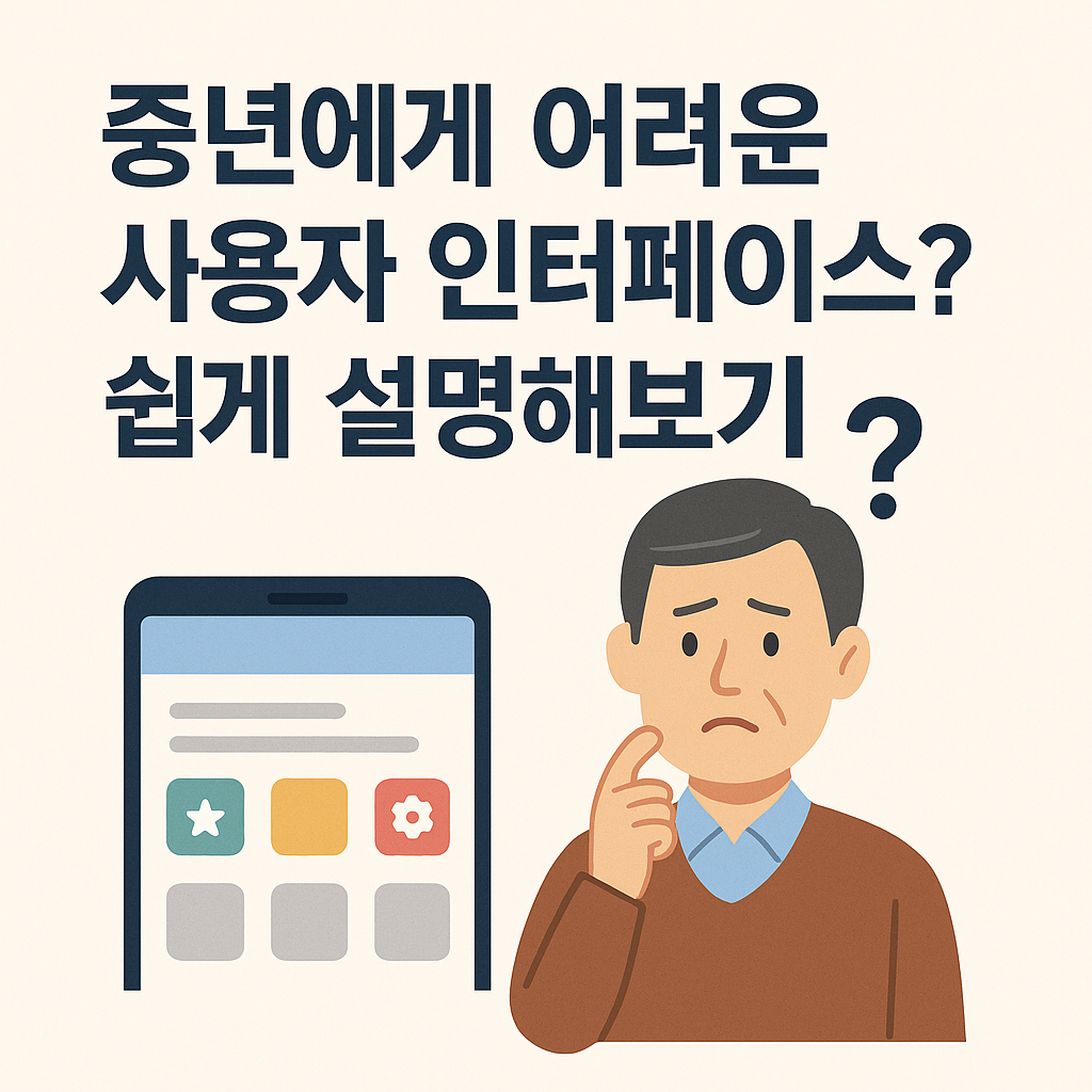 중년에게 어려운 사용자 인터페이스? 쉽게 설명해보기