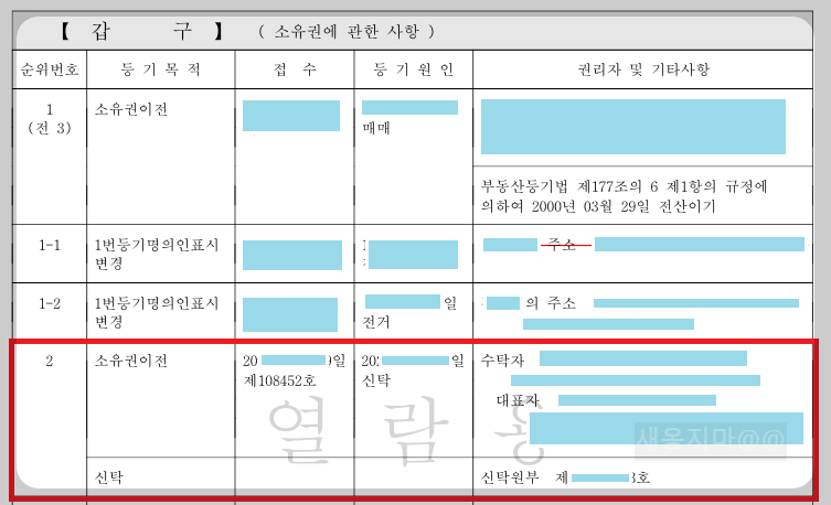 신탁등기-빌라-주택