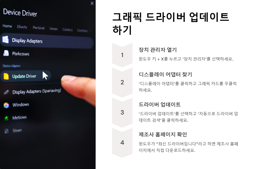 윈도우11에서 그래픽 드라이버 충돌을 해결하는 방법