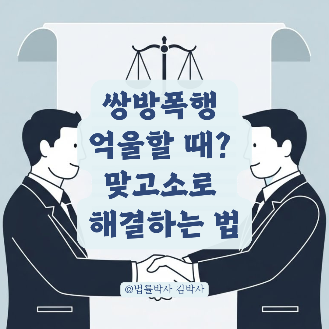 억울한 쌍방폭행, 전과자 안 되는 '맞고소' 필승 전략.
