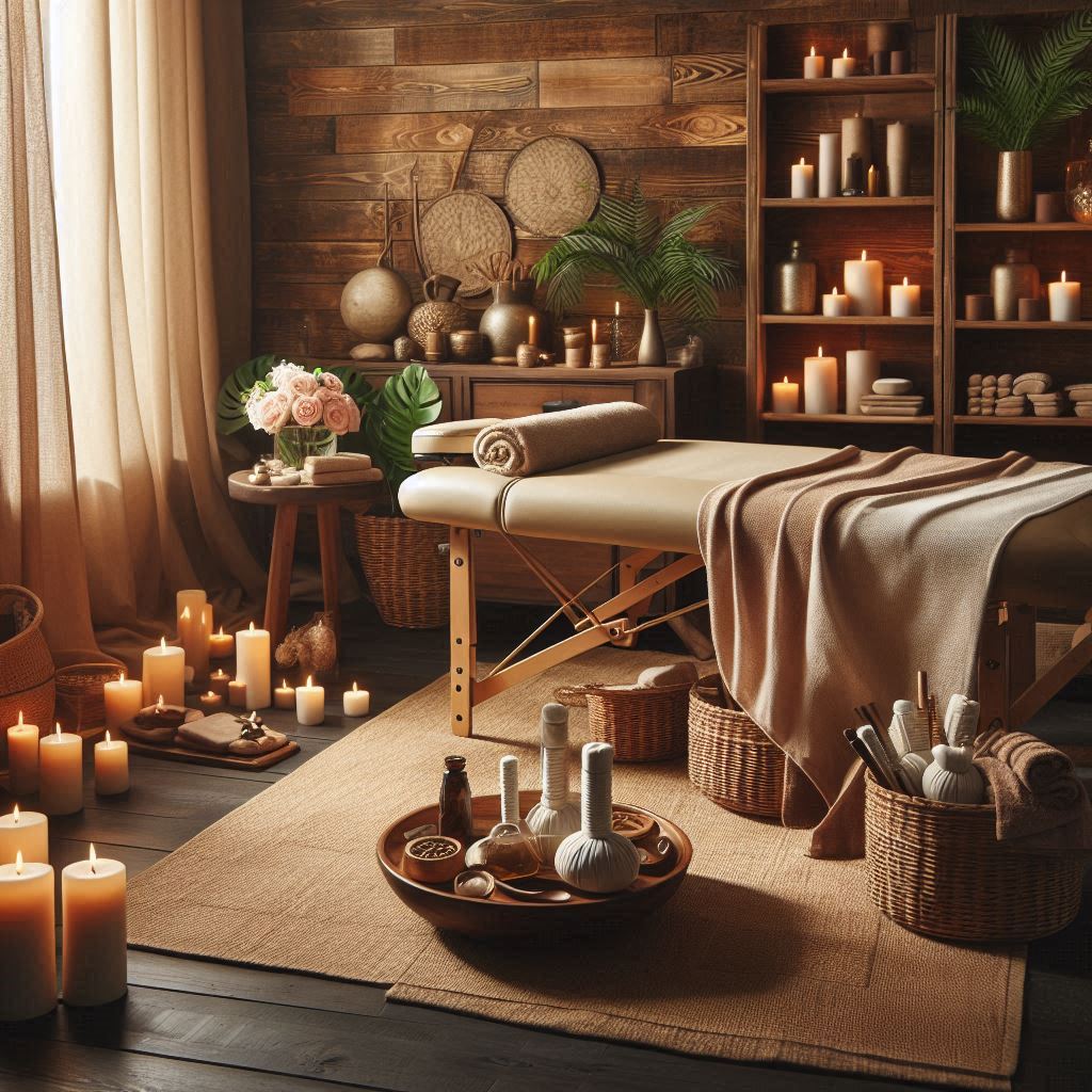 피부,체형관리 샵 배경