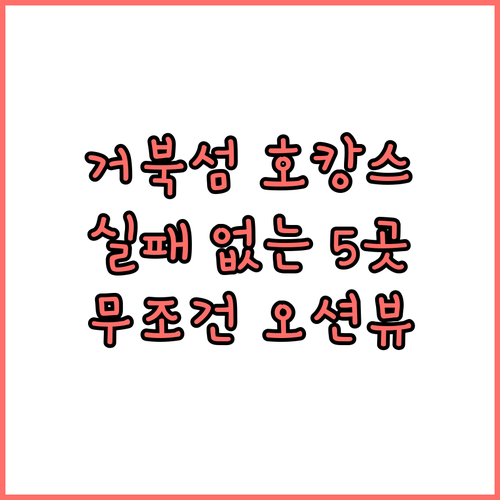 시흥 거북섬 호캉스 숙소 추천 5선 ..