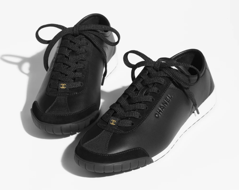 샤넬 여성 운동화 - 샤넬 카프스킨 블랙 스니커즈