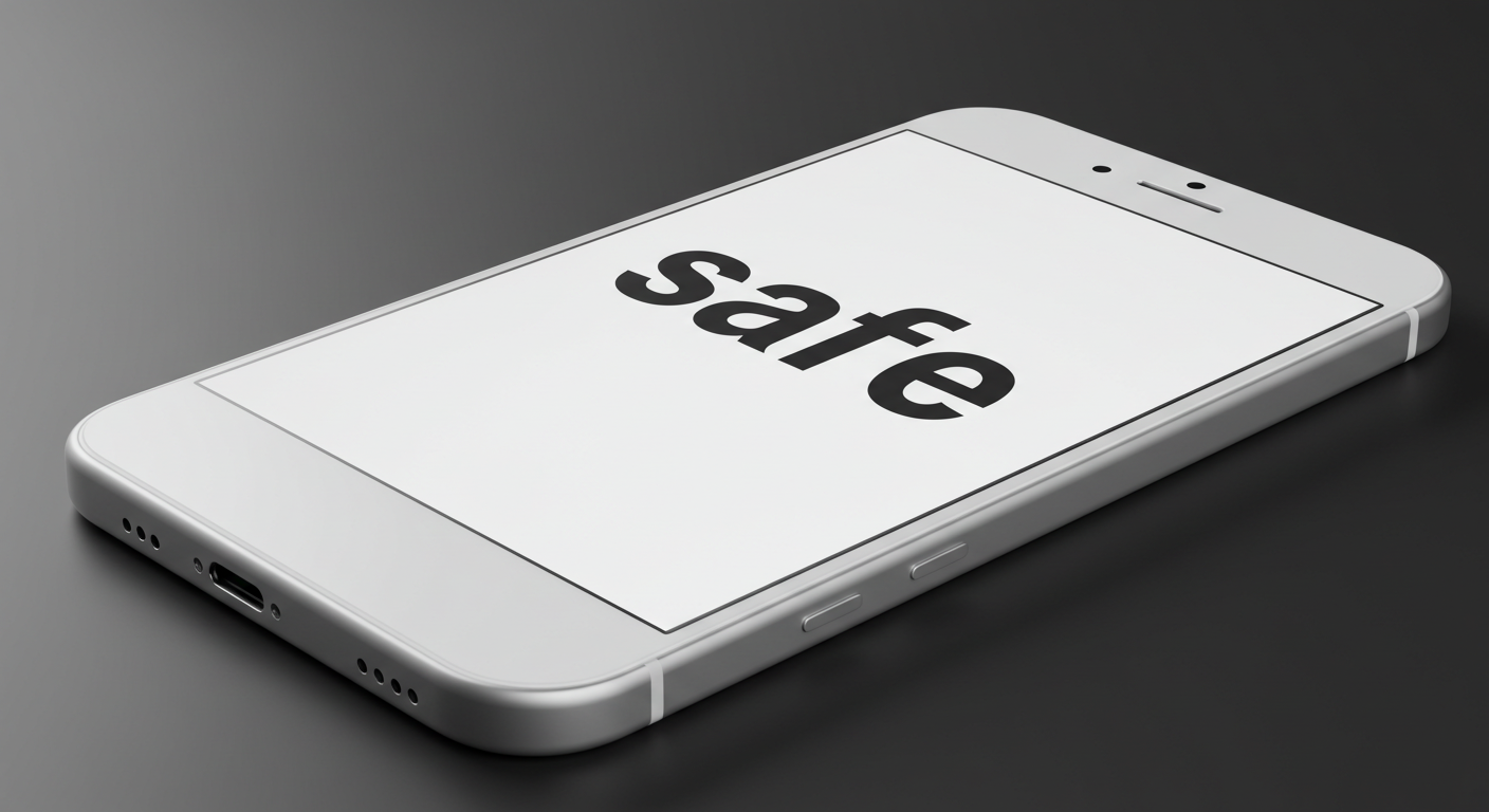 스마트폰에 세이프 글씨