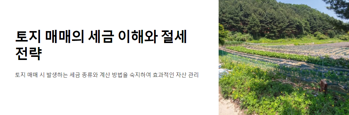 토지 매매 세금, 종류와 절세 꿀팁 10가지