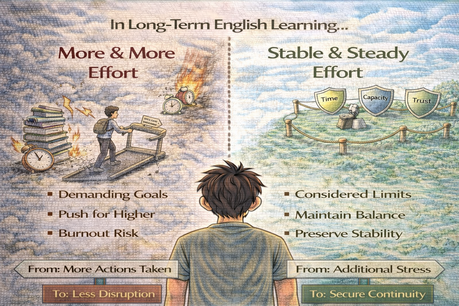 왜 장기 학습에서 노력은 ‘더 하기’가 아니라 ‘지키기’가 되는가