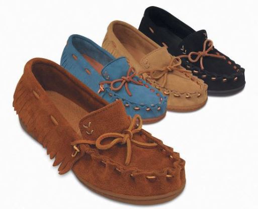 갈색 파랑색 황토색 검은색 모카신 사진