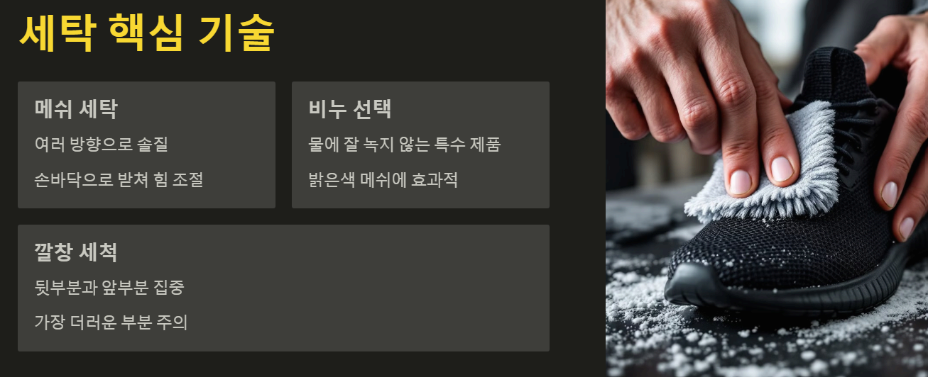 신발 세탁의 핵심 기술과 주의사항