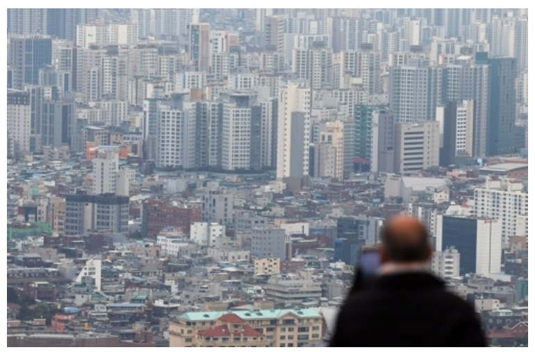 서울 밀집한 아파트 사진