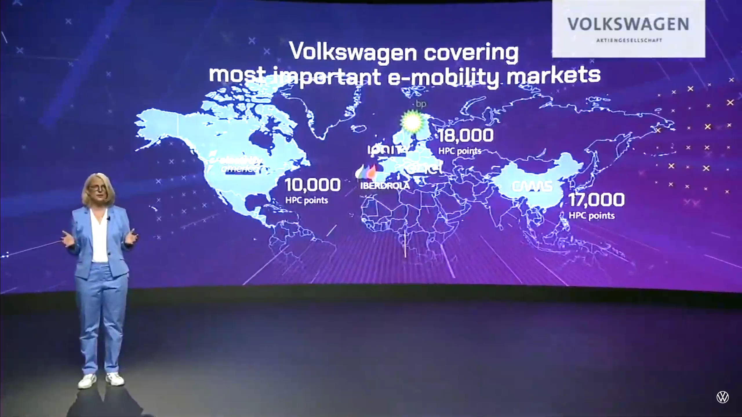 폭스바겐 그룹이 미국, 유럽, 중국에 마련할 충전 네트워크 규모입니다.