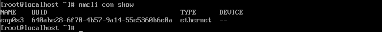 nmcli con 명령어 결과 화면