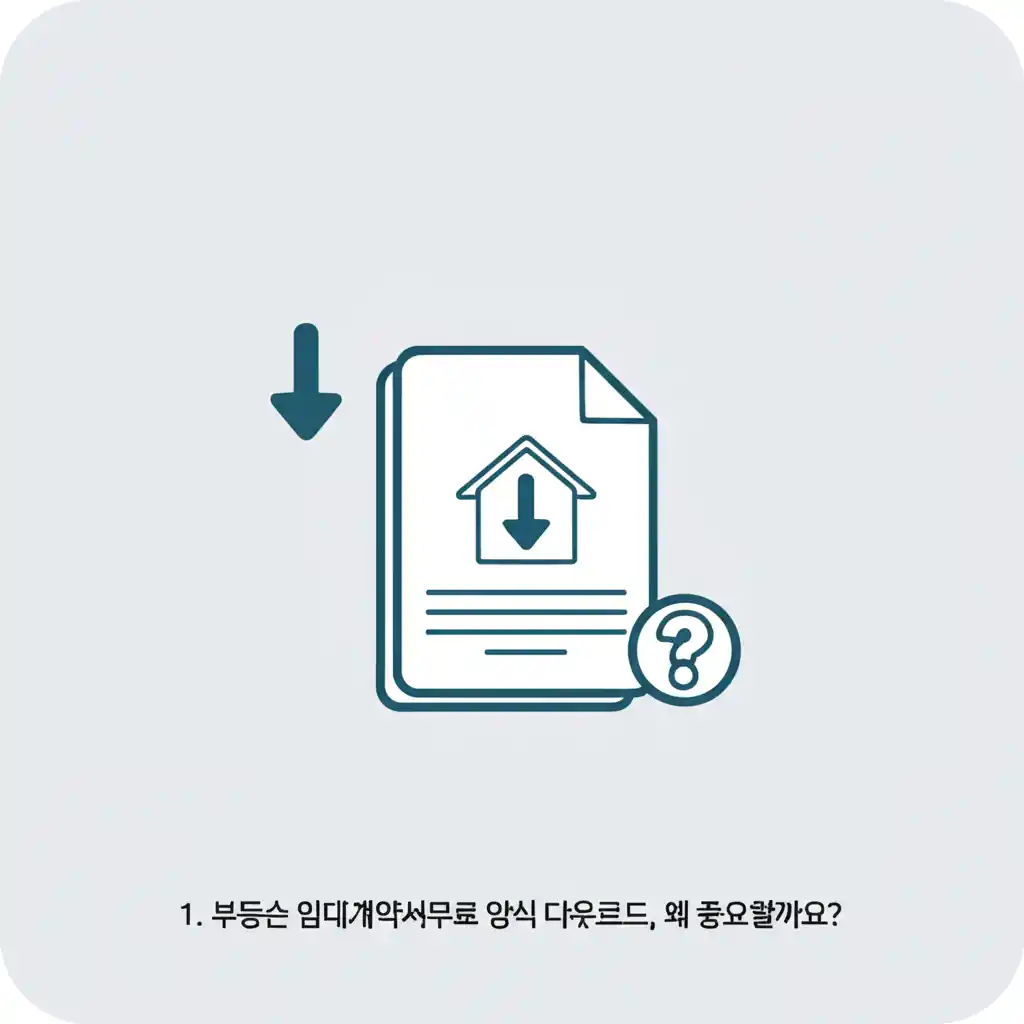 부동산 임대계약서 무료 양식 다운로드로 안전한 계약을 시작하는 중요성을 강조하는 이미지.