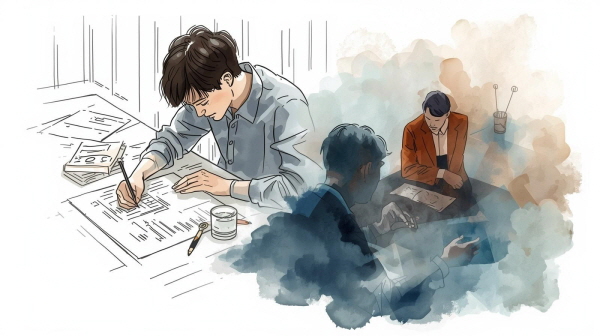 INTJ 청소년은 미래를 내다보며 치밀한 계획을 세우는 기질을 가지고 있습니다. 그러나 현실이 예상대로 흘러가지 않을 때, 이들은 깊은 상실감을 경험합니다에 관한 그림