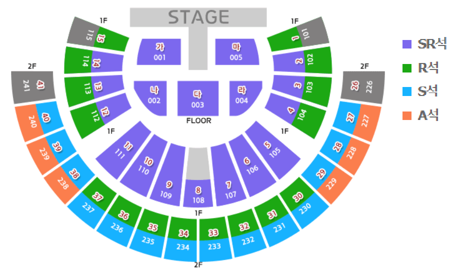 올림픽 체조경기장 콘서트 좌석수